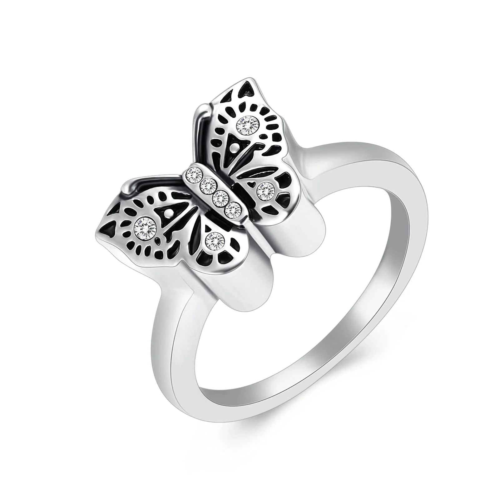 Butterfly Cremation Jewelry Ring Holds Loved Ones Ashes Urn Finger Ring for Ashes for Women Memorial Keepsake Jewelry 5