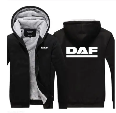 Зимние мужские куртки и пальто Теплые вентиляторы грузовика для DAF Толстовка утолщаются молнии толстовки Одежда - Цвет: 1