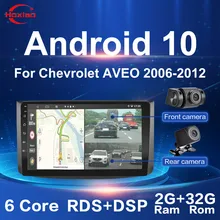 Polegada Android carro 10 9 2Din Rádio Do Carro Quad Core WIFI Bluetooth GPS Multimídia Para Chevrolet AVEO 2006-2012 Dual câmeras DVR SEM DVD