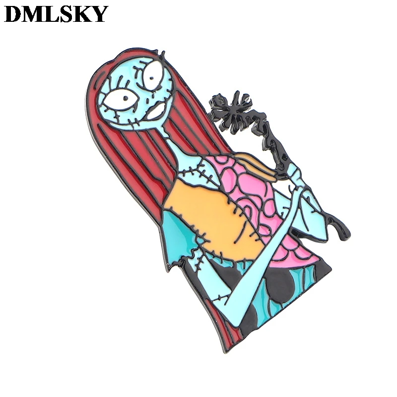 DMLSKY Кошмар перед Рождеством персонаж мультфильм металлические булавки эмаль броши для женщин мужчин Нагрудный значок M4002