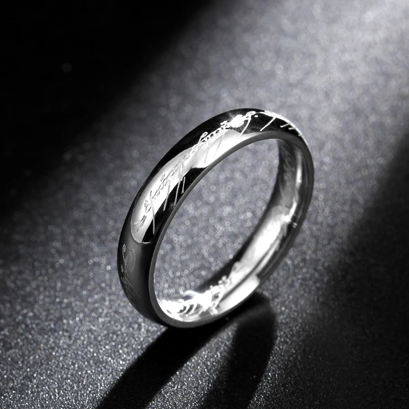 4MM silver Кольцо средней длины из вольфрама, одно кольцо из мощного золота, кольцо из фильма, Женское и мужское модное ювелирное изделие,, Прямая поставка - Цвет основного камня: 4MM silver
