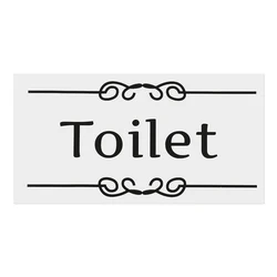 PVC Self - Adhesive Door Sticker - Entrance Sign Wall Art for Home and Office Decor (Toilet)