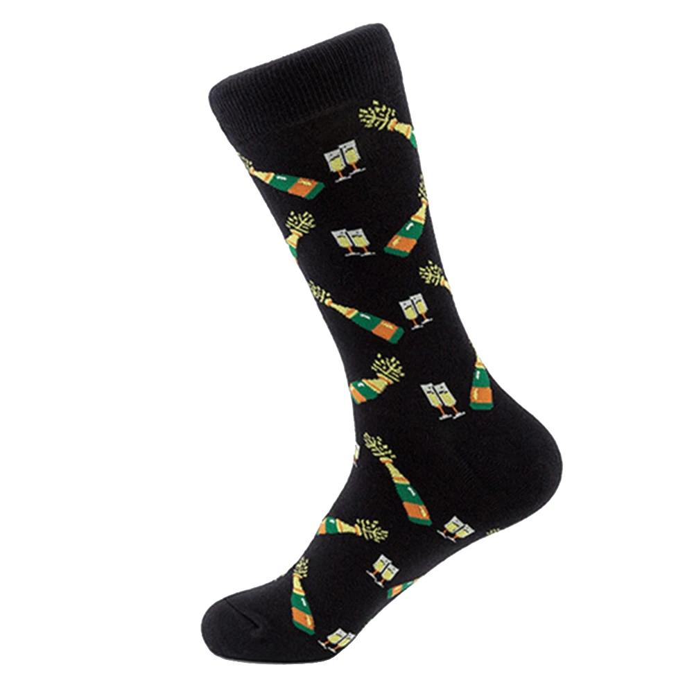 Wine 2 Pairs Ladies Halloween Long Crew Socks Warm Womens Printed Pumkin Light Socks for Winter Fall ZJ55 - Цвет: Wine