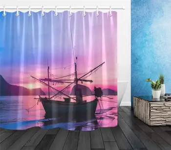

Bathroom Accessories. Shower Curtain: Waterproof and Easy to Clean. Rich Patterns. Give 12 Hooks.Stranded Boat.