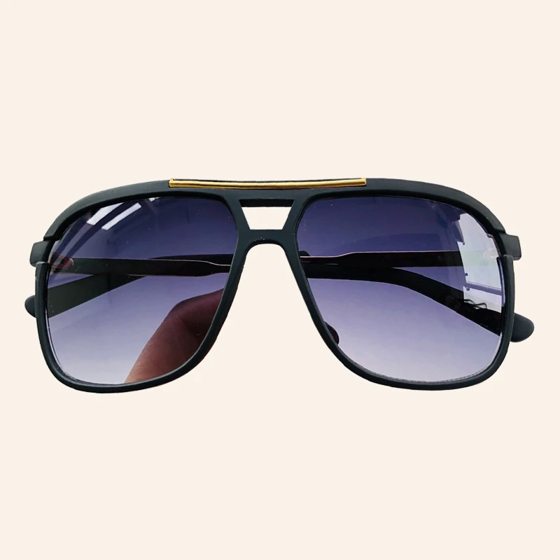 No.6 Sunglasses Роскошные негабаритных Пилот солнцезащитные очки для женщин и мужчин фирменный дизайн зеркальные Квадратные Солнцезащитные очки женские Lunette Soleil Femme - Цвет линз: No.6 Sunglasses