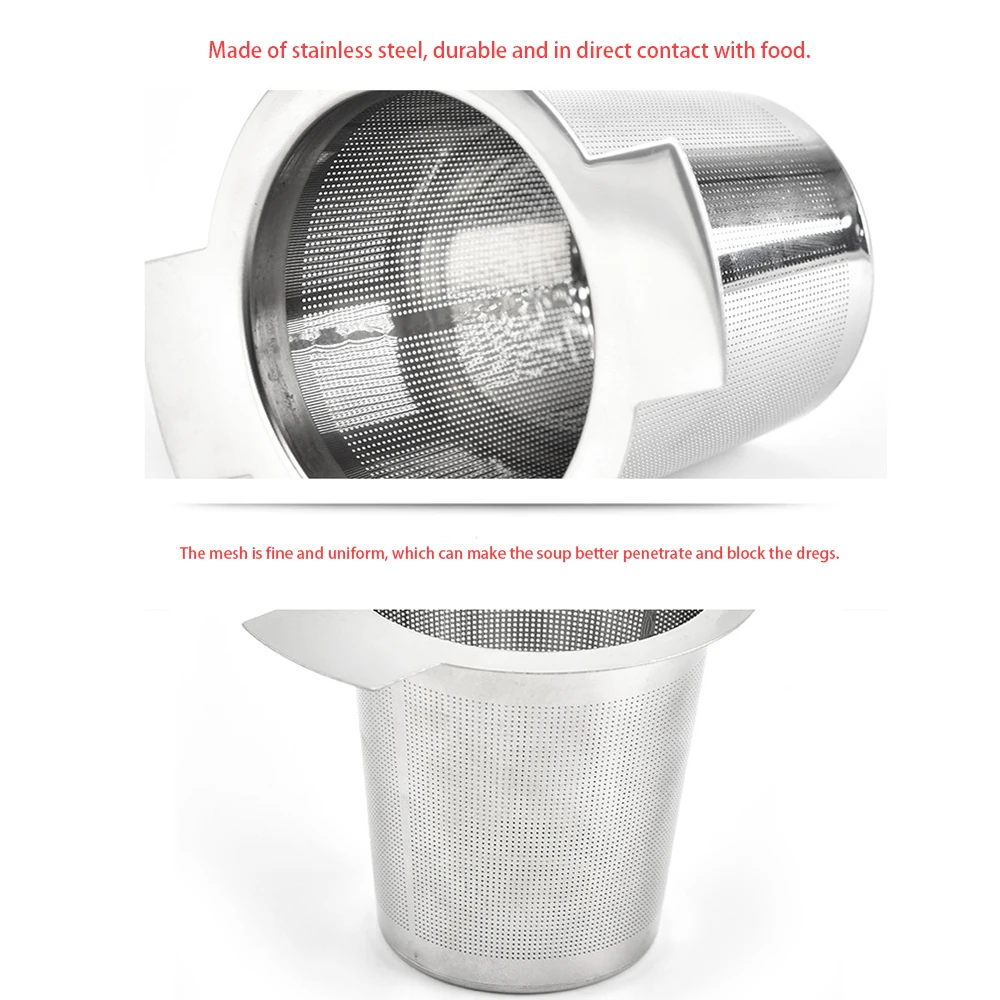 Чай для заварки 2 ручки корзина многоразовый тонкий сетчатый фильтр для чая крышка чайные фильтры для кофе из нержавеющей стали домашняя кухня Accersories