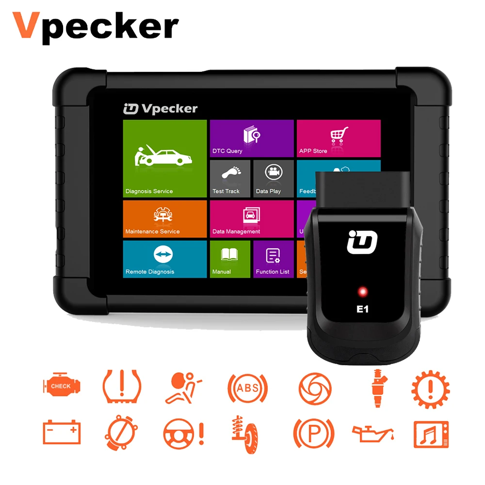 Автомобильный сканер Vpecker E1 OBD2 полный считыватель кодов системы Wi Fi с воздушной