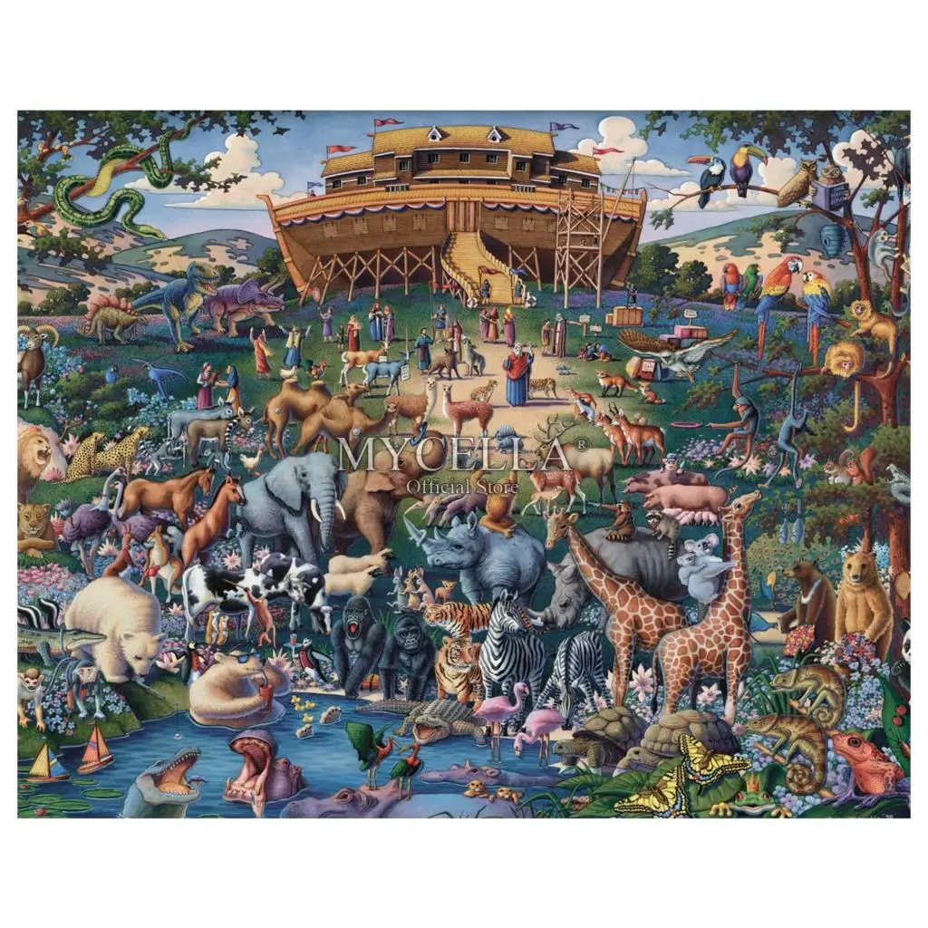 Набор для алмазной вышивки Ковчег Ноя картина 5d сделай сам с животными мозаика из