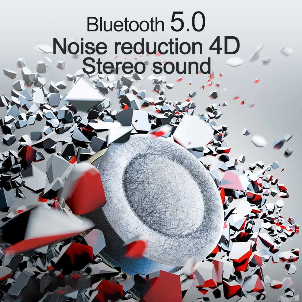 Беспроводные Bluetooth наушники TOMKAS TWS 5 0 беспроводные 4d с функцией воспроизведения 10