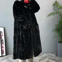 Futro kurtka ze sztucznego futra damskie zimowe płaszcze damskie 2021 damski płaszcz zimowy jednolita moda naturalne futro z norek Plus aksamit