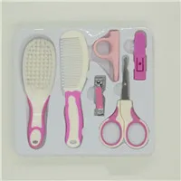 pink Детские комплекты для здравоохранения, уход за волосами, набор для ухода за ногтями, высокое качество, машинка для стрижки ногтей, гребень для волос, ножницы для ногтей - Цвет: pink