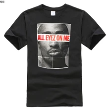 Oferta para hombre 2pac Amaru Shakur All Eyez On Me T Shirt camiseta de Tupac verano moda algodón camisetas masculinas para él
