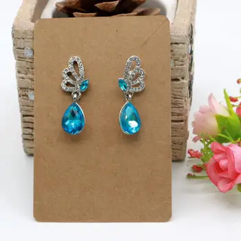 

100/200PCS Earrings and Necklaces Display Cards Cardboard Earring Packaging Hang Tag Card Ear Studs Paper Card for Jewelry 6x9cm
