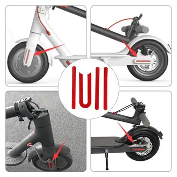

Front Rear Wheel Tyre Cover Protective Shell Red Reflective Sticker For Xiaomi M365 Electric Scooter Skateboard Parts
