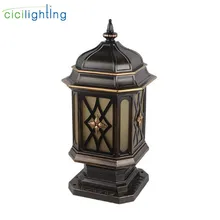 Европейский столб лампа, садовый батут светильник, Открытый Двор Забор вилла столб светильник s, дорожка тропинка колонна винтажный столб светильник s