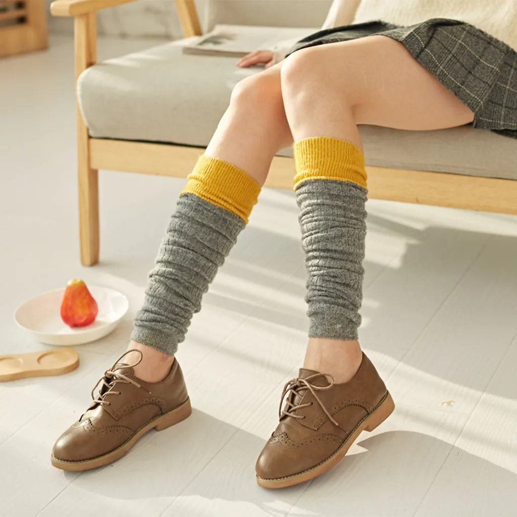Skarpetki damskie d ugie, гольфы для девочек, девушек, женщин, облегающие Высокие гольфы, Длинные однотонные гольфы, теплые,# P4