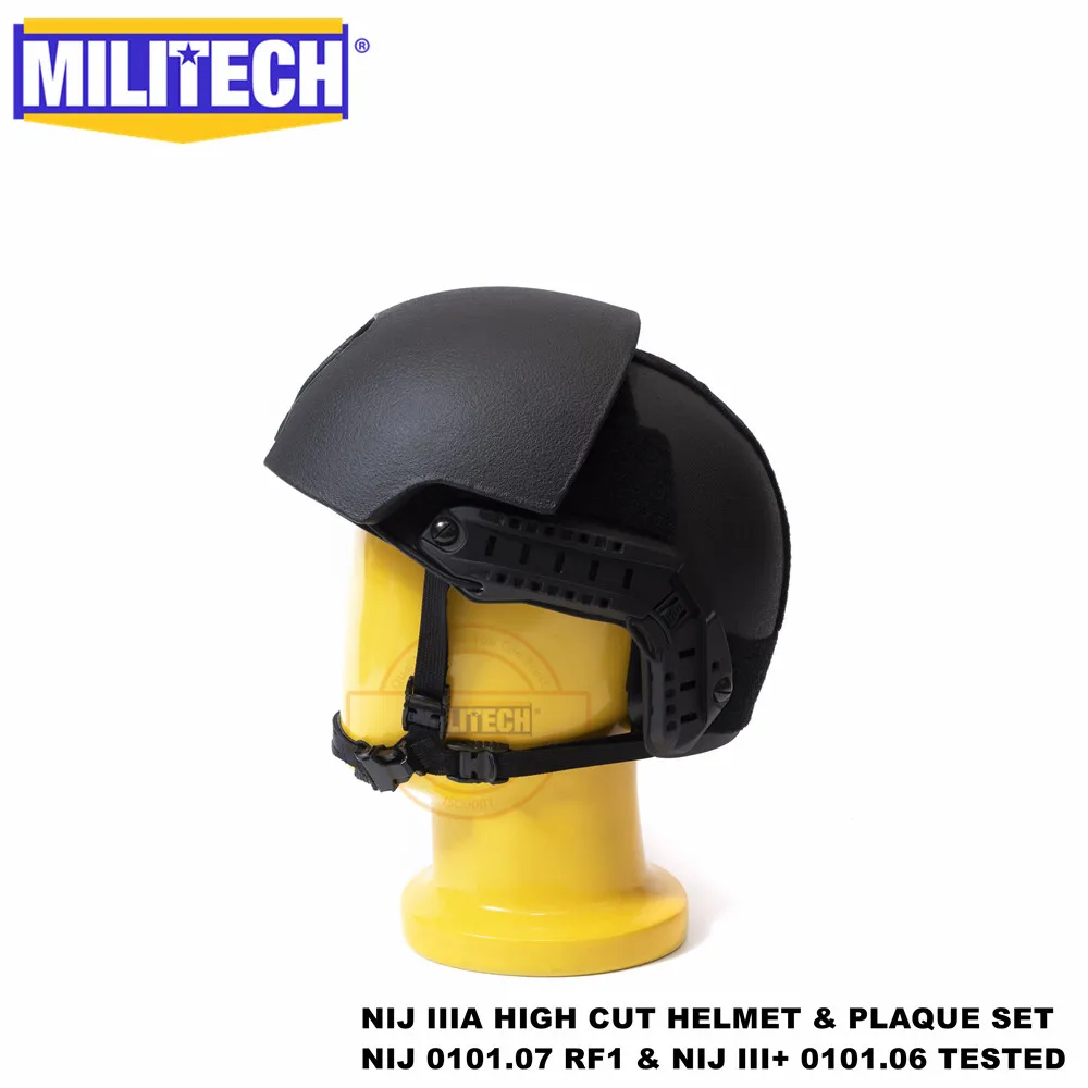 ISO сертифицированный MILITECH NIJ III+ Быстрый модульный 2 в 1 Dial Liner High XP Cut пуленепробиваемый арамидный баллистический шлем NIJ 0101,07 RF1
