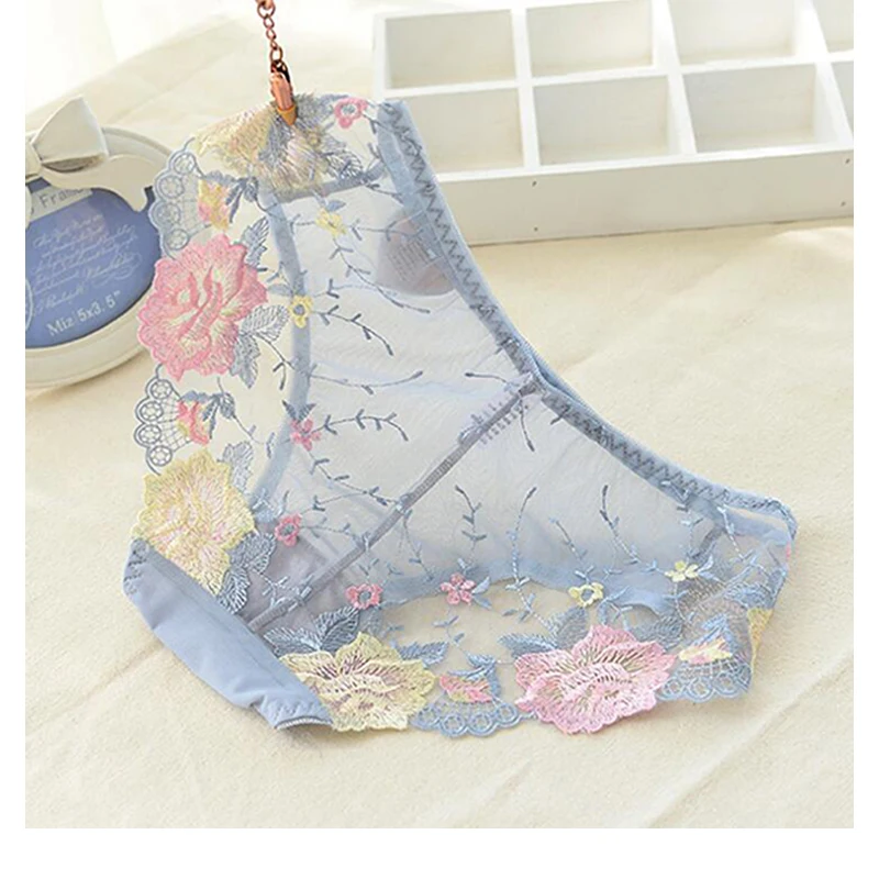 Lace-Gray Женское нижнее белье, бесшовные трусики, сексуальные одноцветные женские трусики, комфортные боксеры, трусики, дышащие шорты, нижнее белье, трусы с низкой талией - Цвет: Lace-Gray