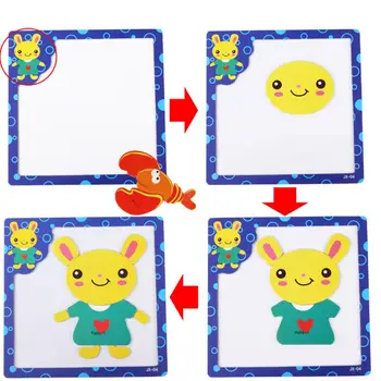 

Wooden Cartoon Animal Puzzles Magnetic Jigsaw Board Early Educational Kids Toy Wonderful gift for your children perfect kids toy