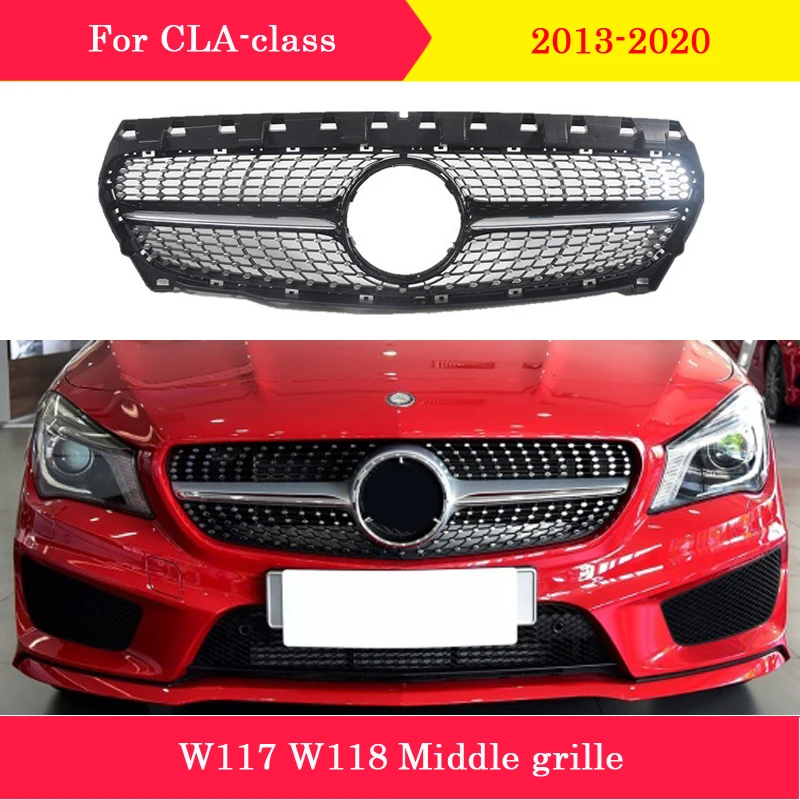 Middle grille for Mercedes-Benz CLA class W117 W118 2013-2020 front Diamond GT AMG style refit | Автомобили и мотоциклы