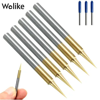 

20PCS Carbide Engraving Bits Set PCB Board 0.1mm 15 Degree Engraving Cutters CNC Router Tool for Plastics Wood
