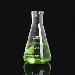 Taza medidora de 300ml, frasco de vidrio, instrumento de experimento químico