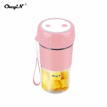 

300ML 2 Blades Mini Portable Electric Fruit Juicer USB Rechargeable Smoothie Maker Blender Machine Sports Bottle Juicing Cup 45