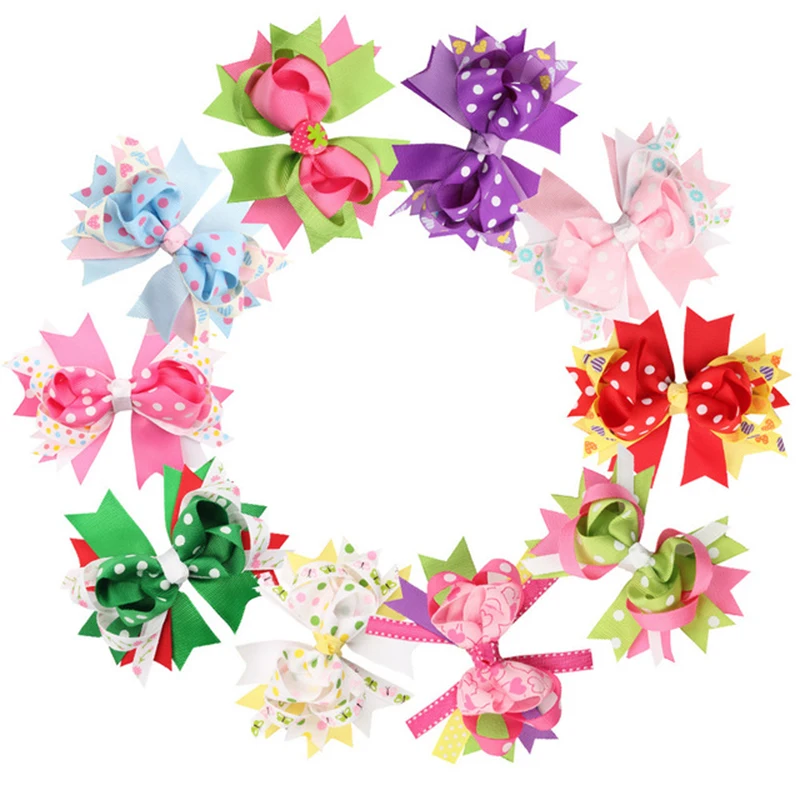 5pcs New Christmas Hairpin Baby Flower Bows headband hairband hair Clip Baby Barrettes Kids Child Girls headwear Accessories