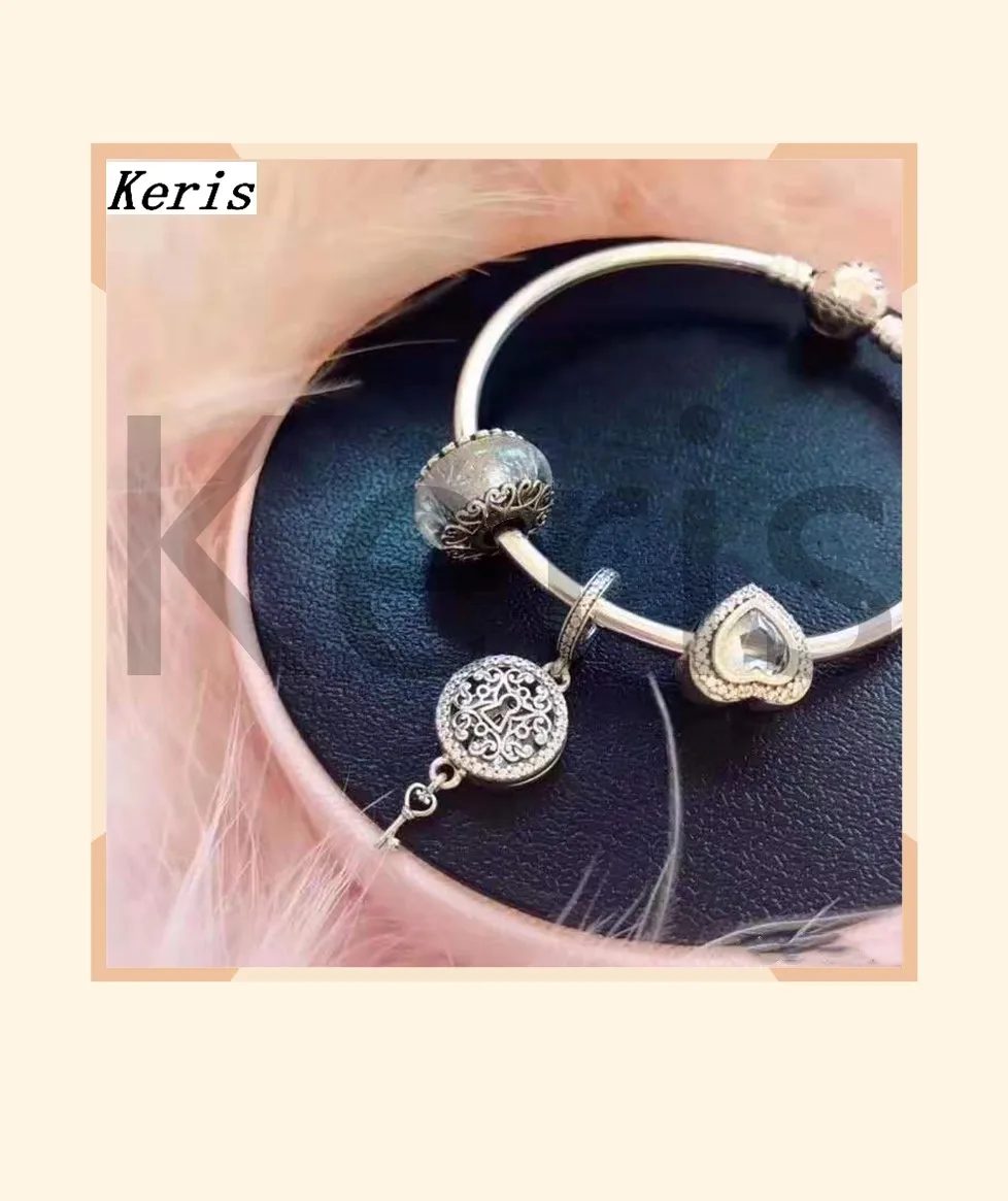 

High Quality Original 1:1 100% Silver New Heart Lock Pendant String Bracelet Free Delivery