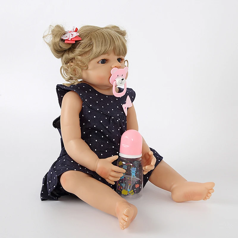 22 ''Мягкие силиконовые Reborn Baby Doll Игрушки для девочек реалистичные детские куклы полностью виниловые модные куклы Bebe Reborn Girl Doll