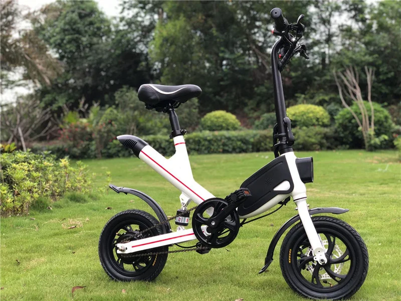 Mini Electric Bike Two Wheels Electric Bicycle 12 inch 36V 350W Portable Foldable Electric Scooter With Seat For Adults          (2)