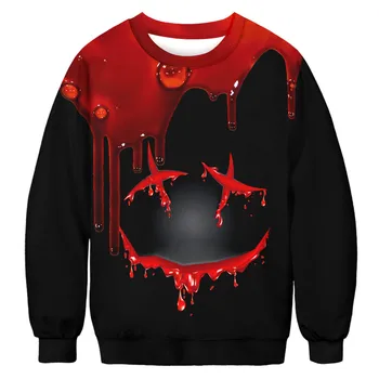 

Mens Casual Scary Halloween 3D Print Party Long Sleeve Hoodie Top Blouse billie eilish hoodie mens hoodies толстовка мужская