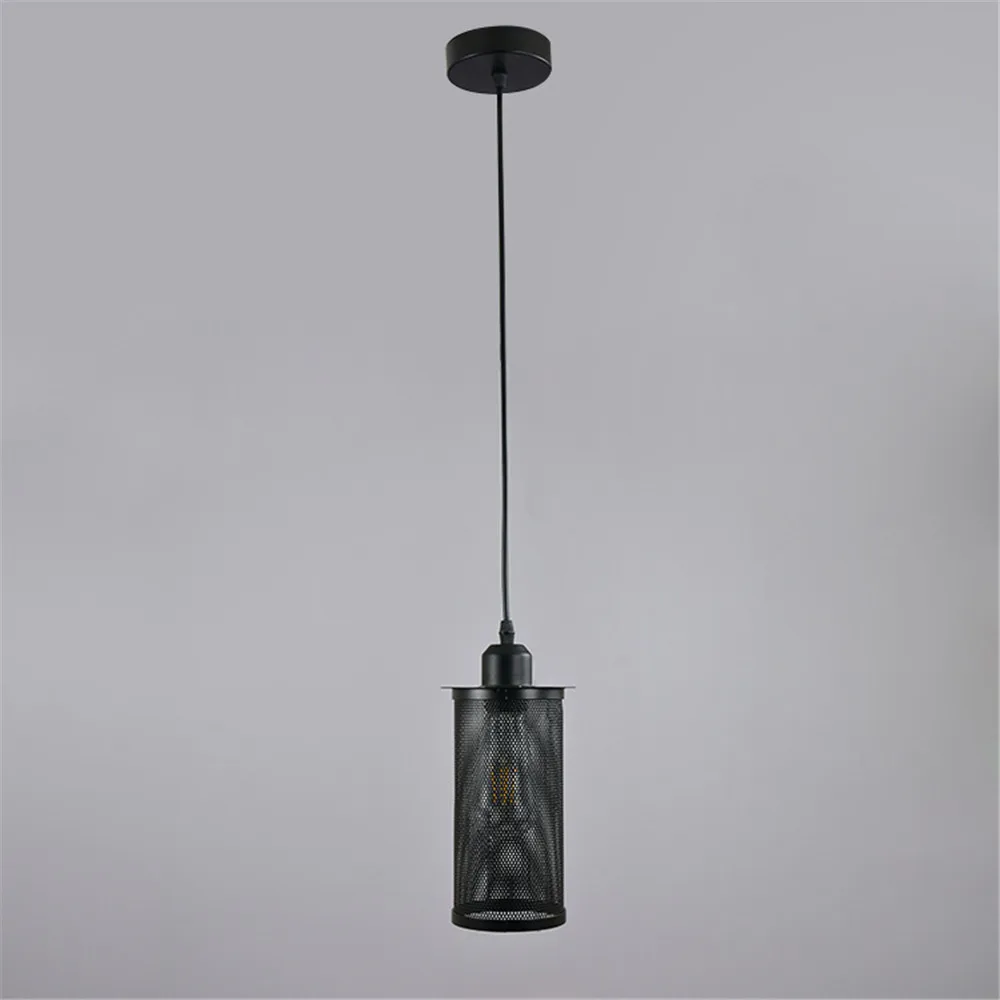 Retro Industrial LED Pendant Lamp Loft Decor Edison Vintage Single Head Hanging Light Dining Room Black Iron Home Lighting (12)