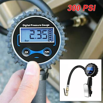 

Pressure Gauge Air Tire Inflator Car Bike Digital Built-in Truck Practical