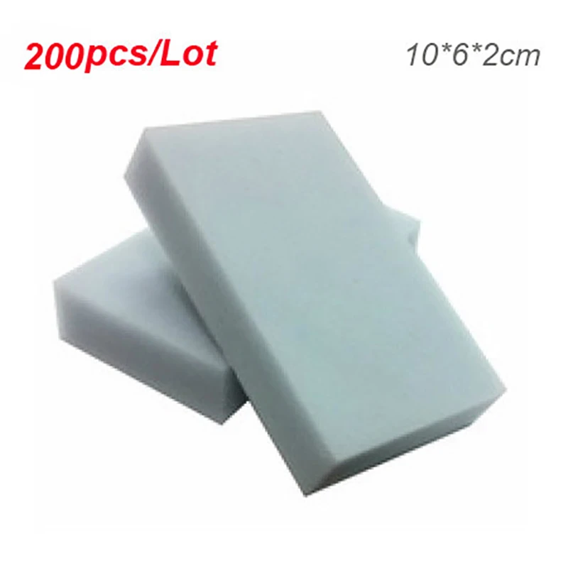 200 шт./лот, серый магический Меламиновый спонж, чистящий ластик, многофункциональная губка для чистки 100*60*20 мм