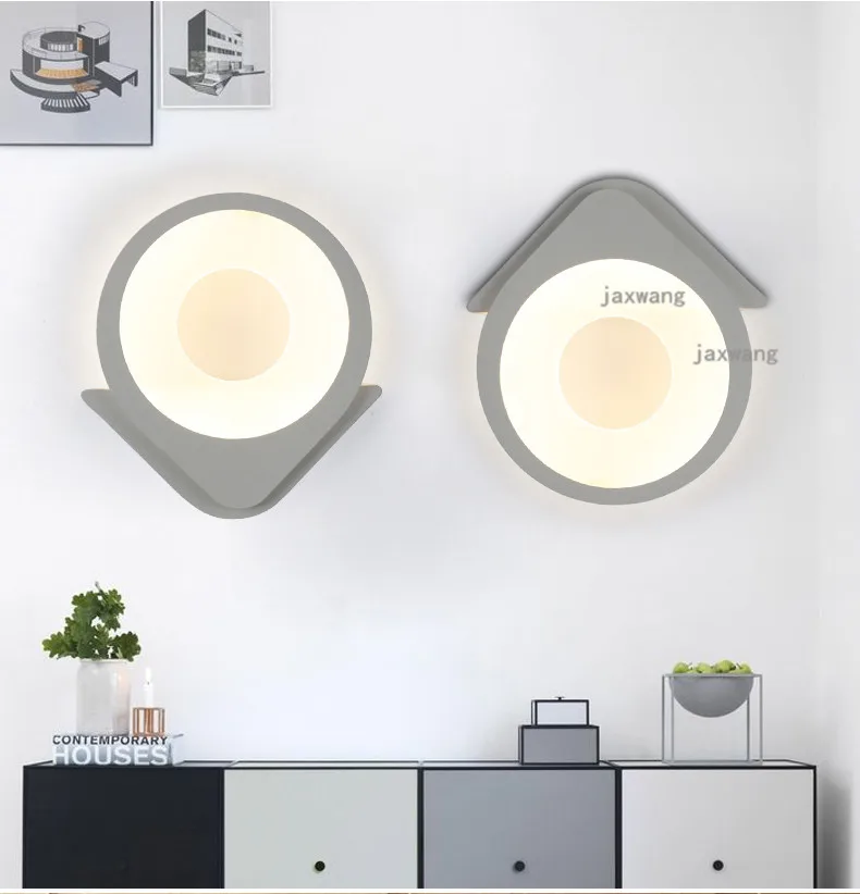 Modern LED Ins Sconces Lighting Nordic LED Wall Lamps Living Room Beside Bedroom Creative Wall Light Aisle Warm Light Fixtures