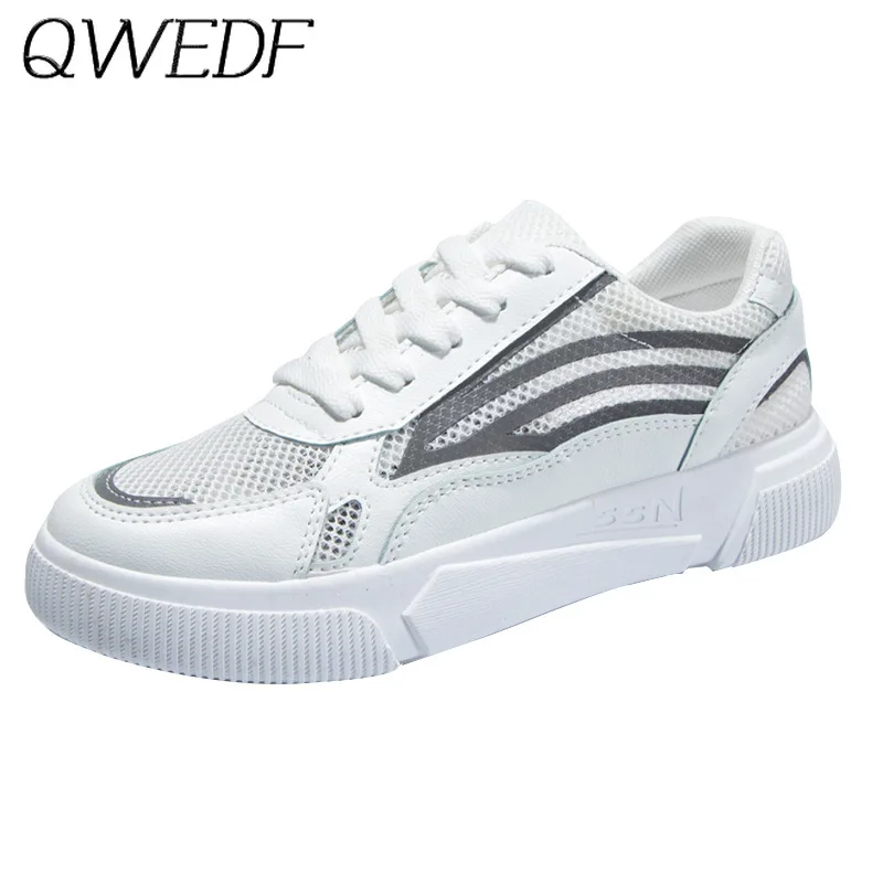 

2019 Summer Autumn Sneakers Women Vulcanize Shoes Female Lace Up White Flat Canvas Casual Shoes Woman Breathable Flats K6-95