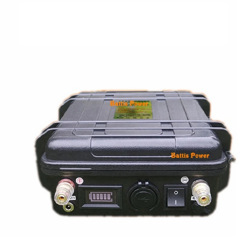12v 60ah Lifepo4 аккумулятор 12V Встроенный Bms с водонепроницаемым ABS чехол для 1200W электрический автомобиль E-scooter, e-мотоцикл+ 5A зарядное устройство