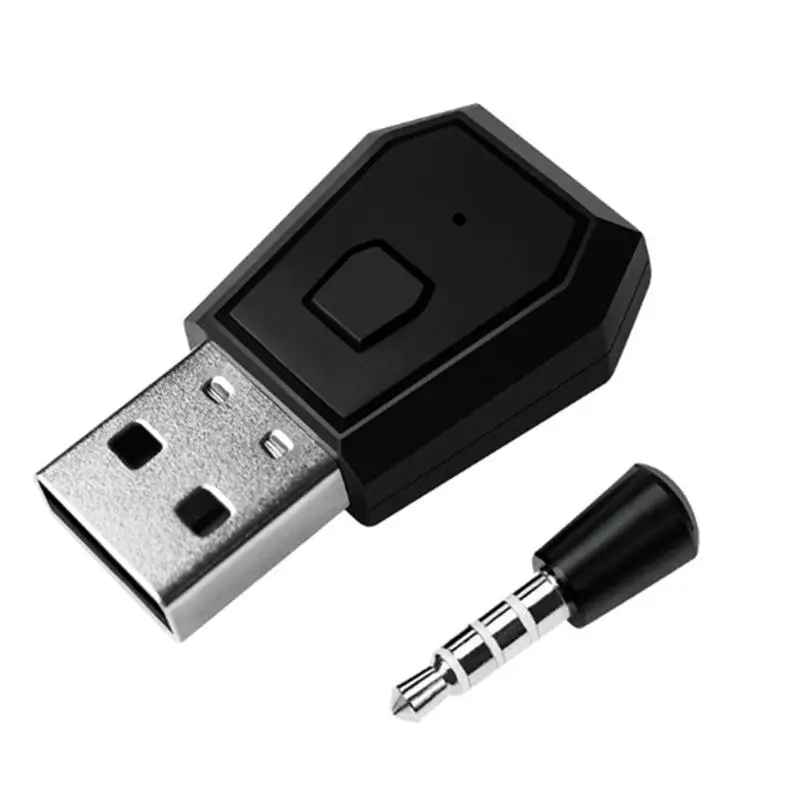 Durable USB Receiver Adapter Delicate Design 3.5mm USB Bluetooth Dongle Adapter for PS4 Controller Gamepad Bluetooth Headsets