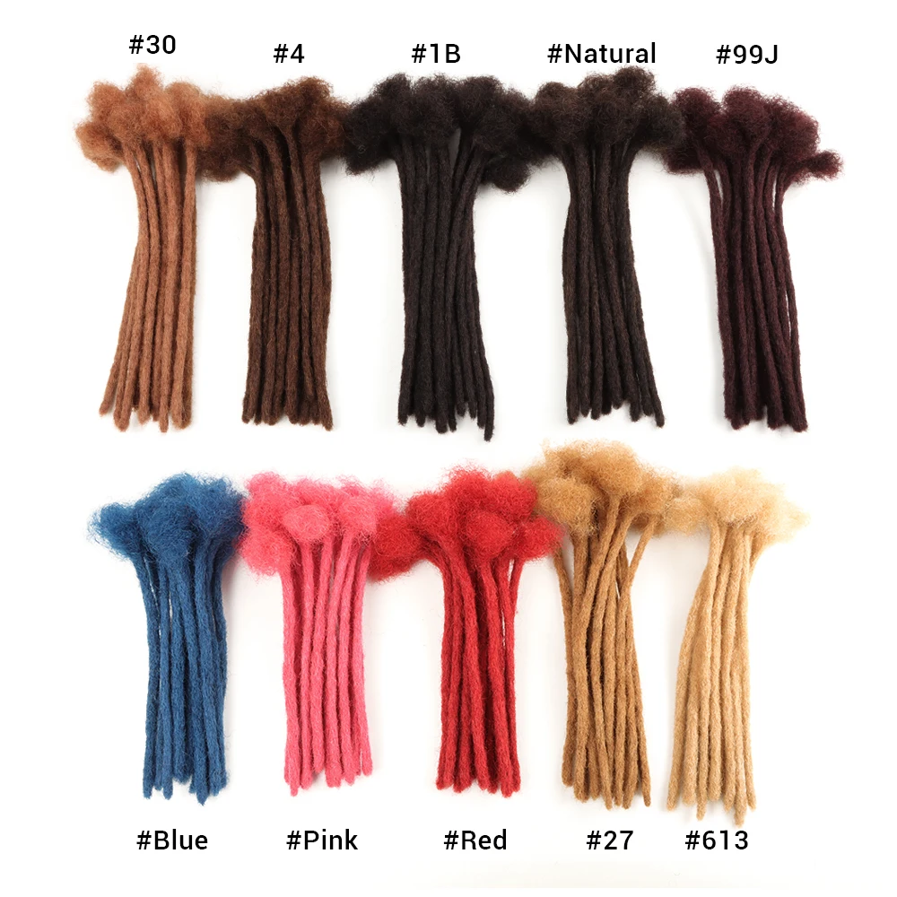 AHVast  Dreadlocks Extentions Afro Kinky Curly Hair Wholesale 100% Handmade Human Hair Locs