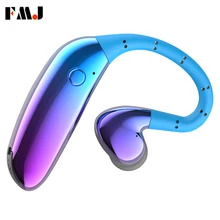 FMJ, новинка, D08, настоящая беспроводная Bluetooth гарнитура 5,0, одно ухо, движение, двойное подвижное кольцо, ушные крючки для xiaomi redmi iphone