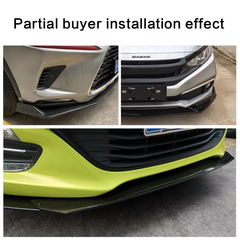 Car Front Bumper Splitter Lip Body Kit Spoiler Diffuser Lip Adjustable Universal For BMW Benz Audi VW Subaru car bumper spoiler,bumper lip,bumper lip decoration