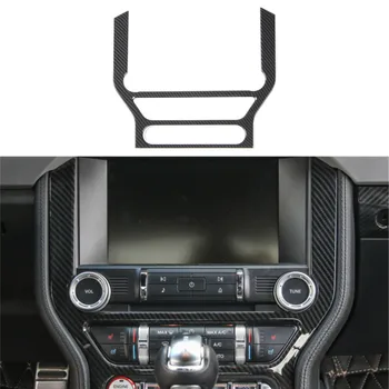 

For Ford Mustang 2015+ Instrument Console Panel Dash Cover Trim Carbon Fiber ABS Decorative Sticker Car Accessories