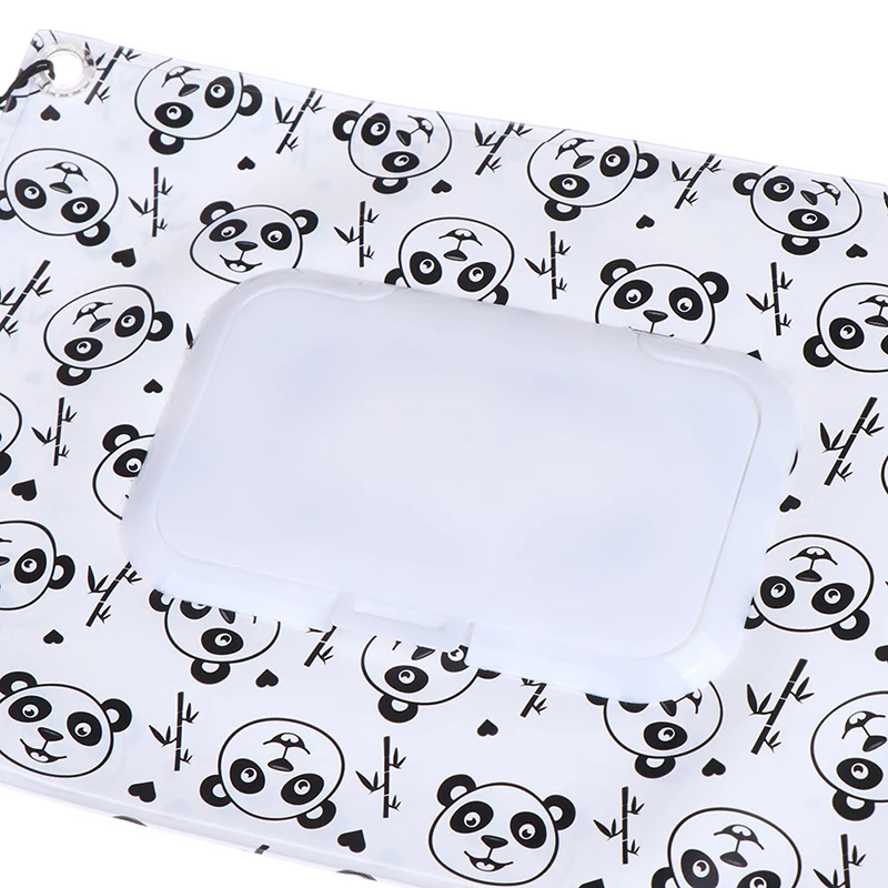 Eco-friendly Easy-carry Snap-strap Wipes Container Wet Wipes Bag Clamshell Cosmetic Pouch Clutch and Clean Wipes Carrying Case