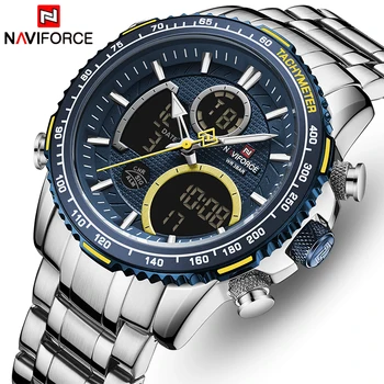 

NAVIFORCE Men Watch Top Luxury Brand Big Dial Sport Watches Mens Chronograph Quartz Wristwatch Date Male Clock Relogio Masculino