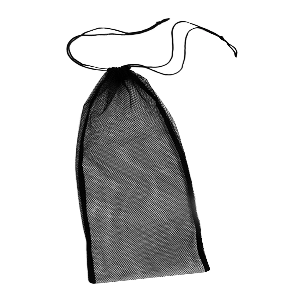 Large Portable Water Sports Scuba Diving Snorkel Mask Tube Gear Swimming Fins Flippers Shoes Storage Carry Mesh Drawstring Bag