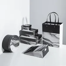 Мраморные маленькие подарочные коробки на заказ, Высококачественная Прямоугольная Черная картонная подарочная коробка, упаковка cajas de carton, вечерние коробки для шоколада