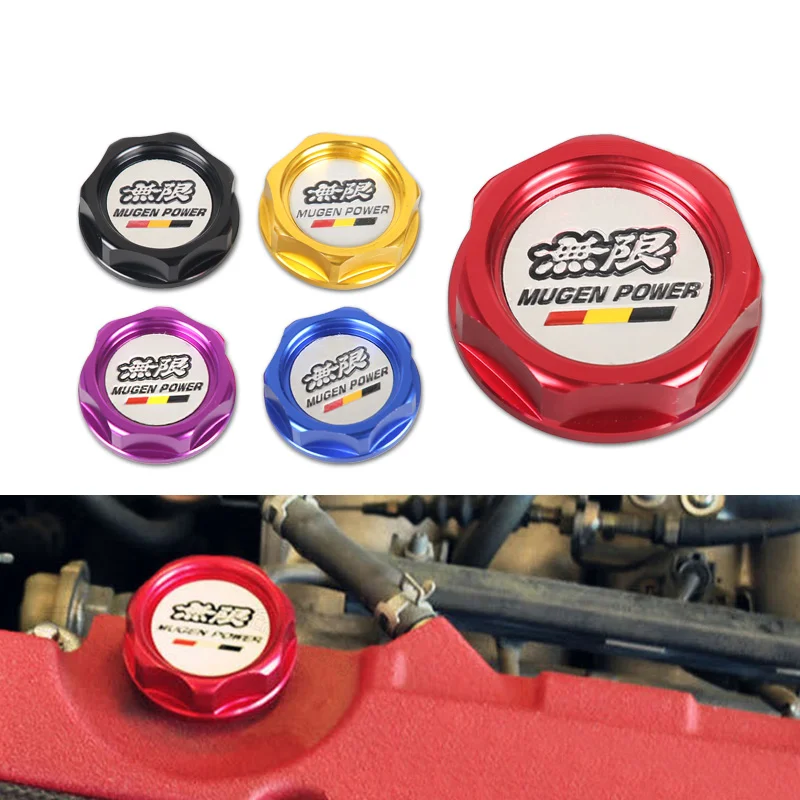 Масляный топливный фильтр Mugen Power Performance гоночный бак двигателя крышка для HONDA