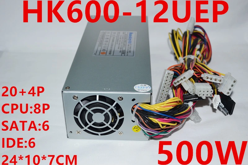 PSU для Huntkey 2U Номинальная 500 Вт Пиковая 600 Вт блок питания HK600-12UEP