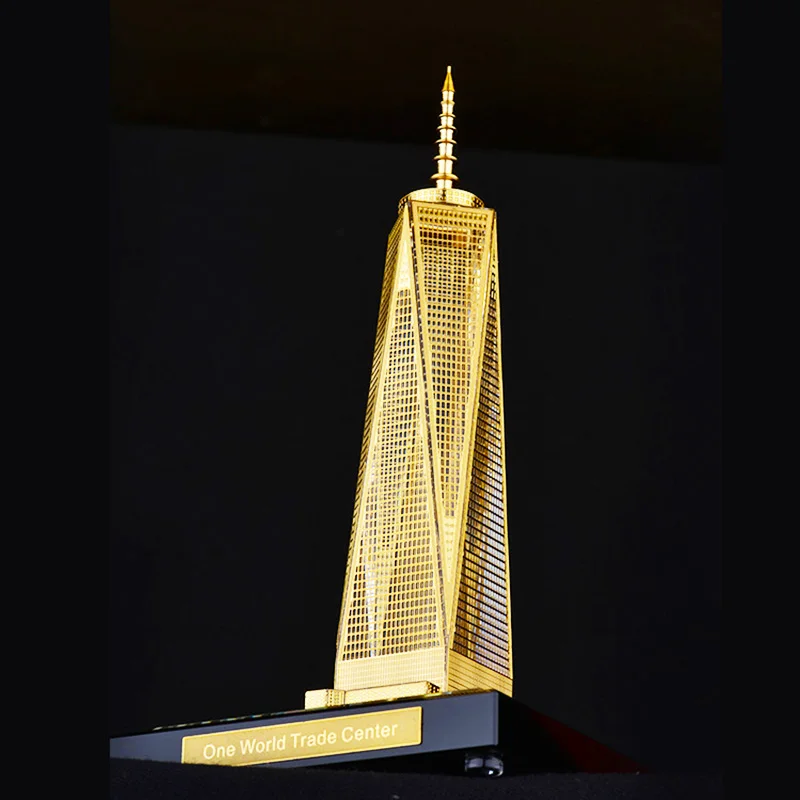  Dubai Burj Khalifa Tower Crystal inlaid with gold Assembling Souvenirs Tower building structure edi